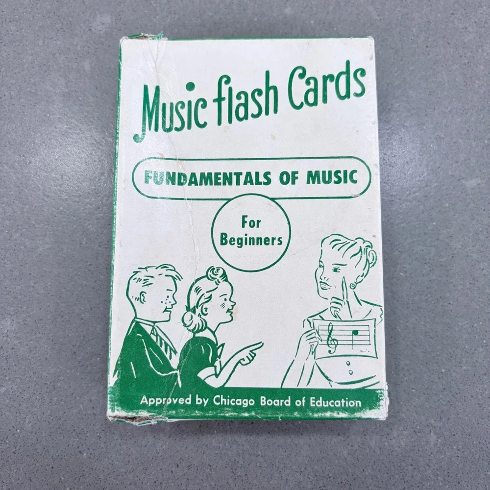 Vintage Dek-a-Music Co‎ Music Flash Cards Fundamentals of Music Chicago Board Ed